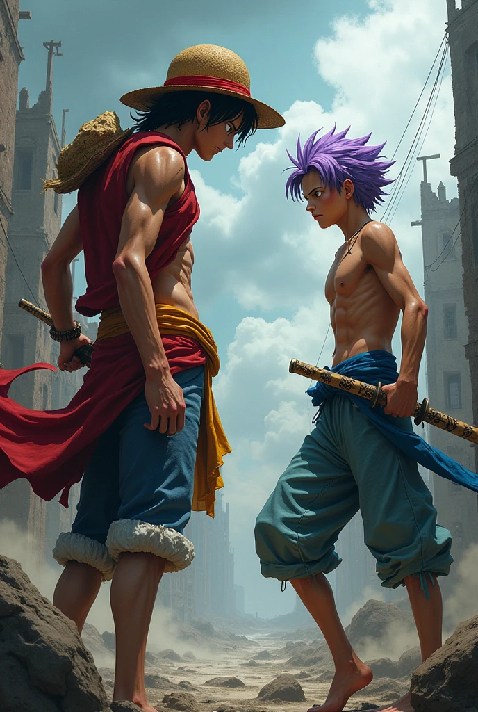 Monkey D. Luffy del futuro y
Trunks del futuro