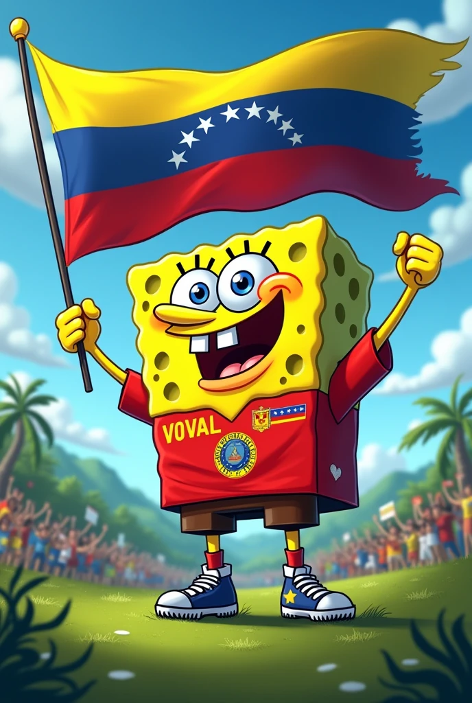 Spongebob of Venezuelan nationality, supports the vinotinto and wants freedom for Venezuela