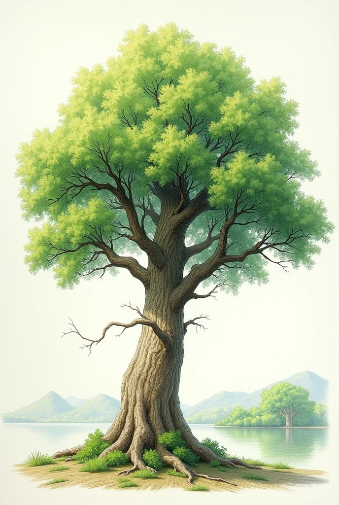 A drawing of a tree