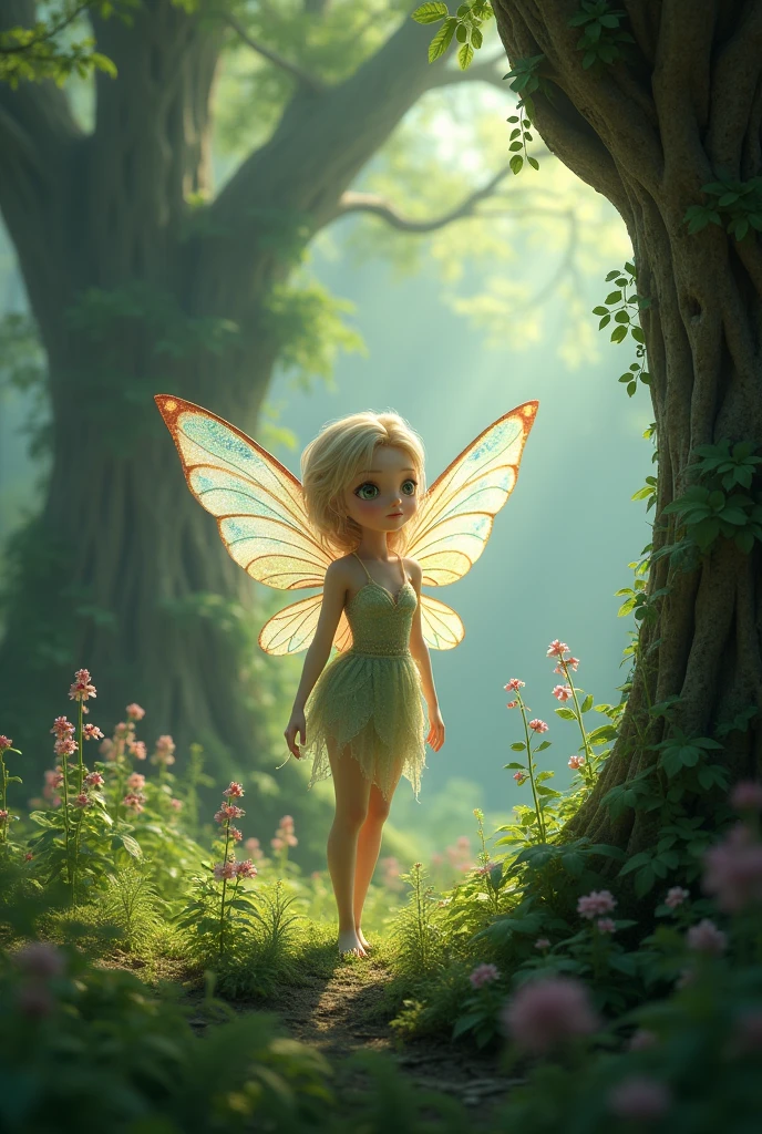 Deep within the heart of an enchanted forest, where the sunlight barely touched the ground, there lived a little fairy named Lila.