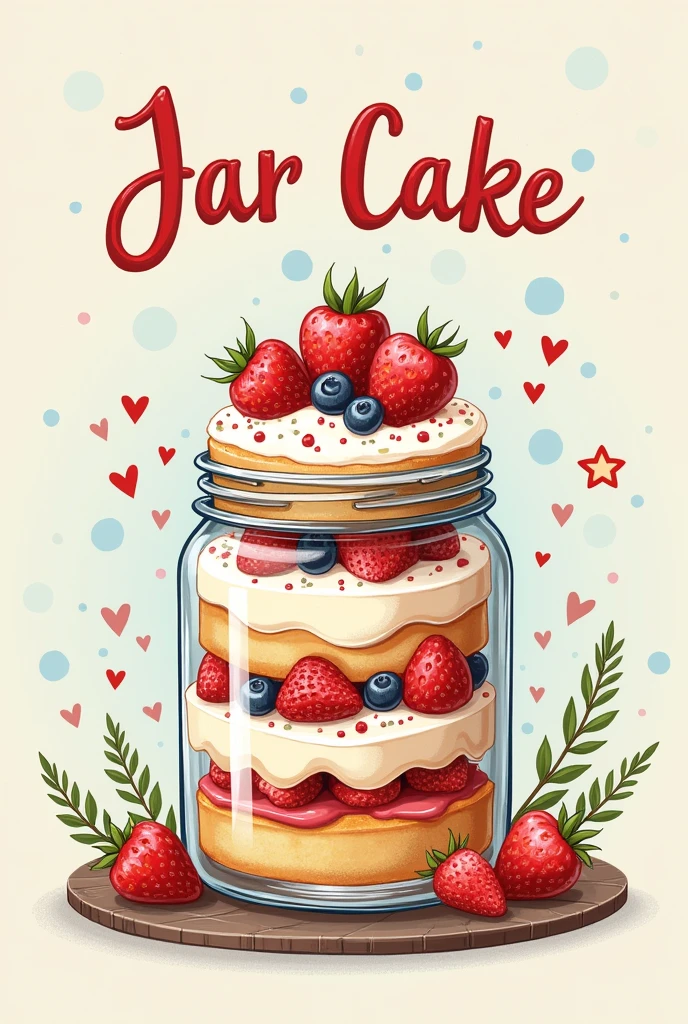 Make a jar cake banner