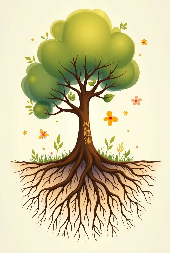One more drawing of a tree That looks like that counts for children less quality, in the roots of the tree that is "Values, I respect,unit"