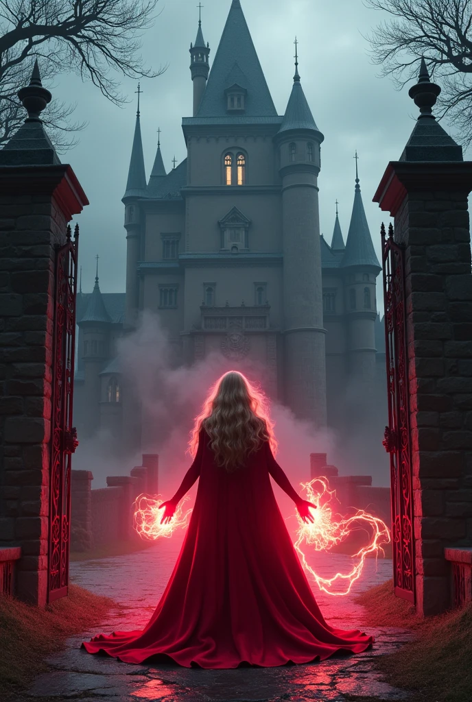 Elizabeth olsen Wanda maximoff llega al castillo del Darkhold 