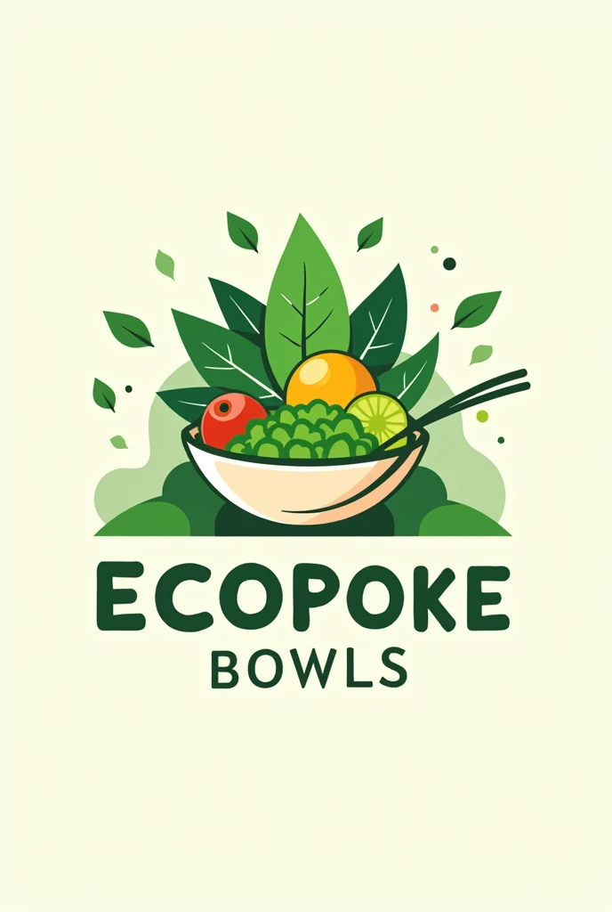 Create a logo saying EcoPoke Bowls