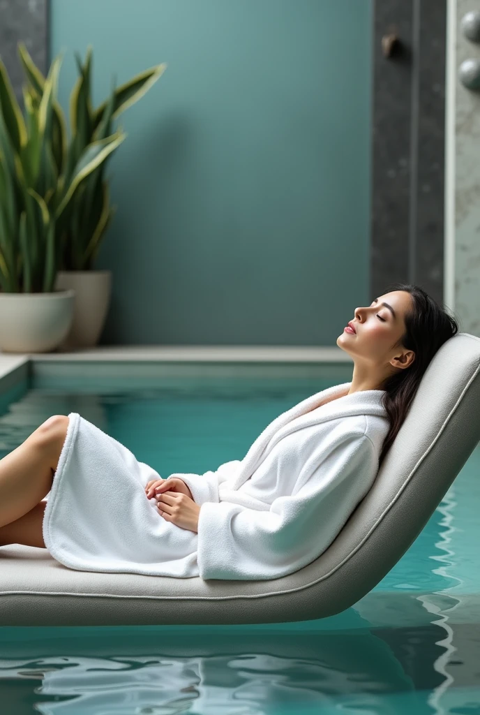 Create a spa instagram post with a cool color palette