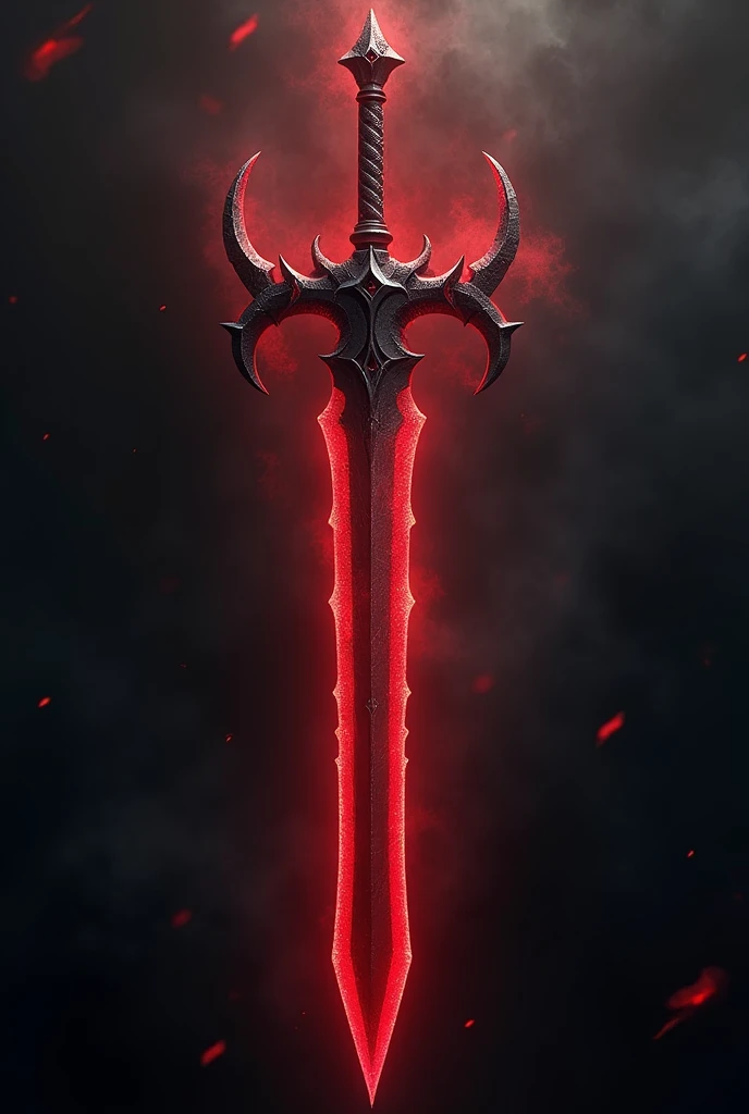 Living sword with teeth and claws red sword 