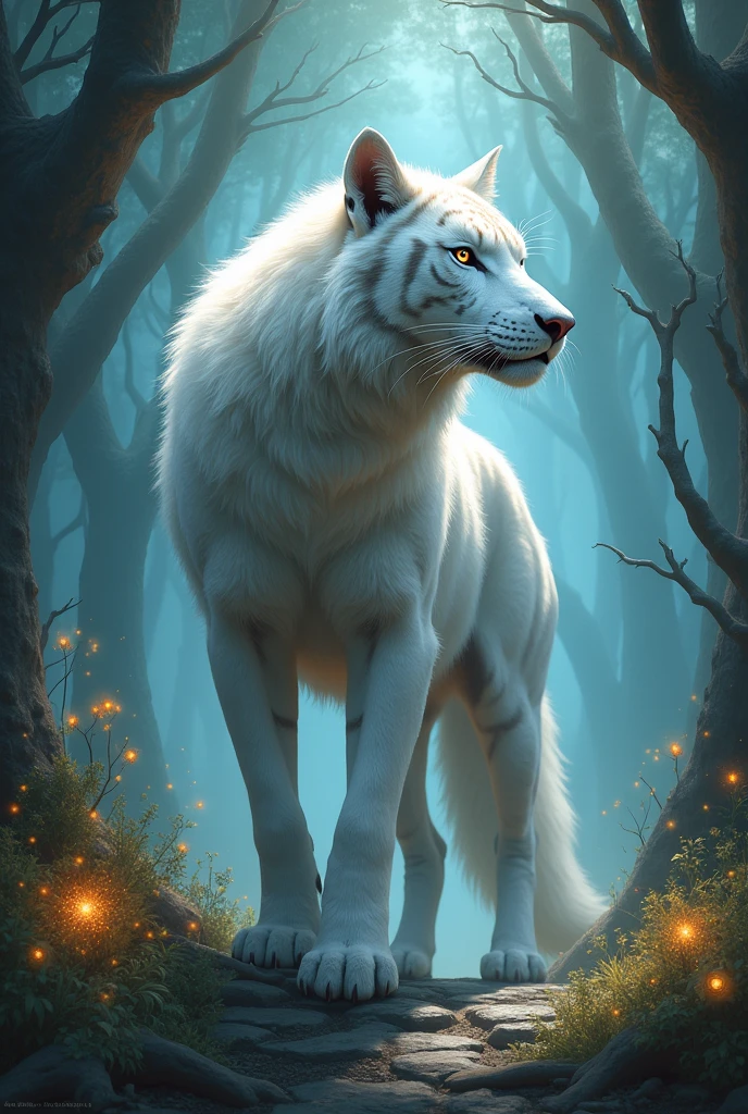 Tiger and white wolf hybrid