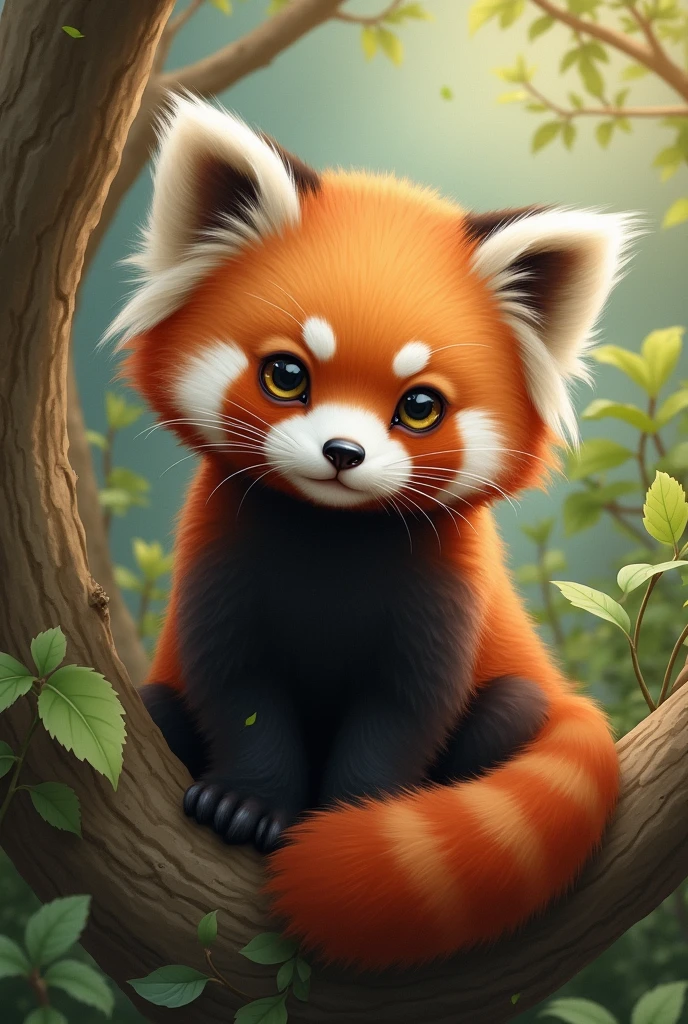 A fusion of red panda and cat