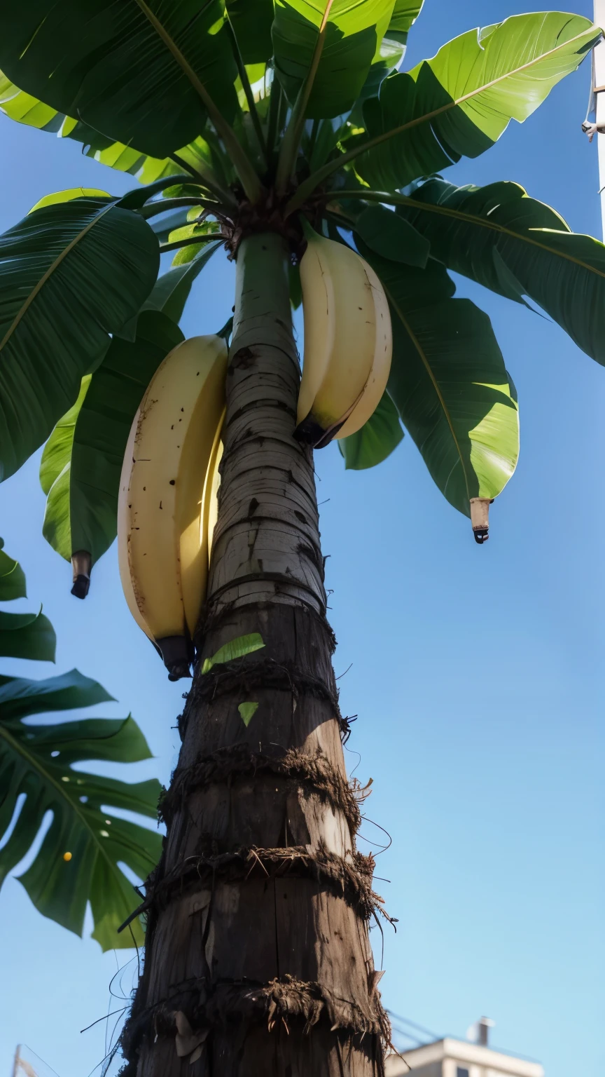 A banana standing up 