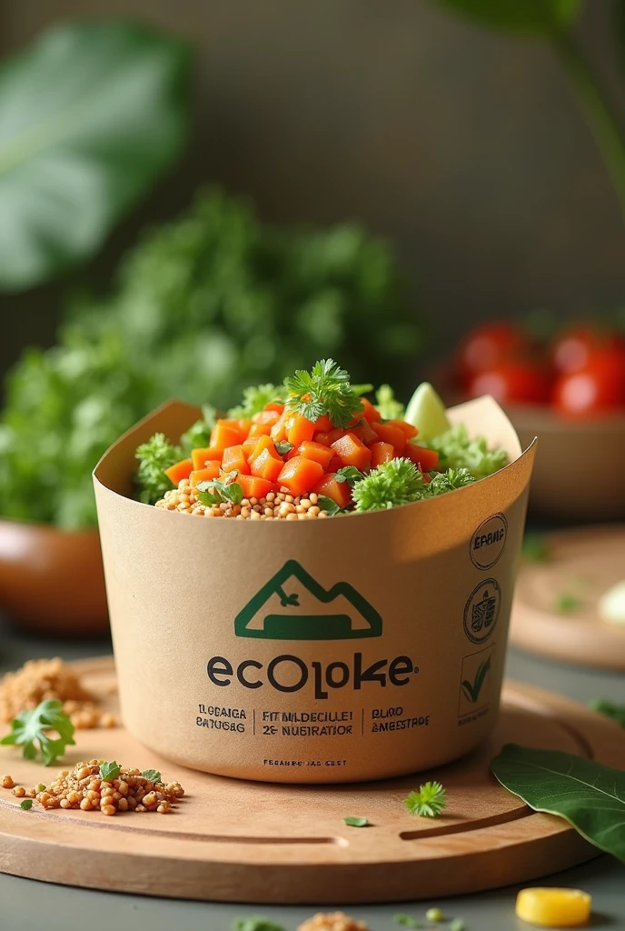 Create a packaging for EcoPoke Bowls 