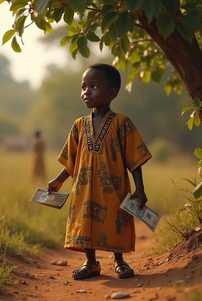 Faire un vidéo et raconte Il était une fois dans un petit village africain, un homme nommé Tafa, connu pour être le plus grand farceur de la région. Chaque jour, il trouvait une nouvelle manière de faire rire tout le village.
Un jour, Tafa décida de jouer une blague à ses voisins en leur faisant croire qu'il avait découvert un arbre qui poussait de l'argent. Il fit un trou dans le sol, planta un petit arbre, et accrocha des billets de banque aux branches. Ensuite, il annonça la nouvelle à tout le village.
Les villageois, intrigués, se précipitèrent pour voir cet arbre "magique". Quand ils arrivèrent, ils virent effectivement des billets accrochés aux branches. Tout le monde était émerveillé ! Ils commencèrent à discuter de qui allait prendre soin de l'arbre, quand soudain, un enfant curieux tira sur un billet et réalisa qu'il était juste accroché à une ficelle.
"Mais c'est une blague !" s'écria l'enfant.
Tout le monde éclata de rire, sauf un vieil homme qui, frustré, dit : "Tafa, tu nous as bien eus cette fois, mais la prochaine fois, assure-toi de planter un arbre qui pousse de la vraie nourriture !"
Depuis ce jour, les villageois racontaient l'histoire de l'arbre à argent de Tafa chaque fois qu'ils avaient besoin d'un bon rire. Et Tafa, bien sûr, continua à trouver de nouvelles façons de faire rire son village, car il savait que le rire était la meilleure des richesses.