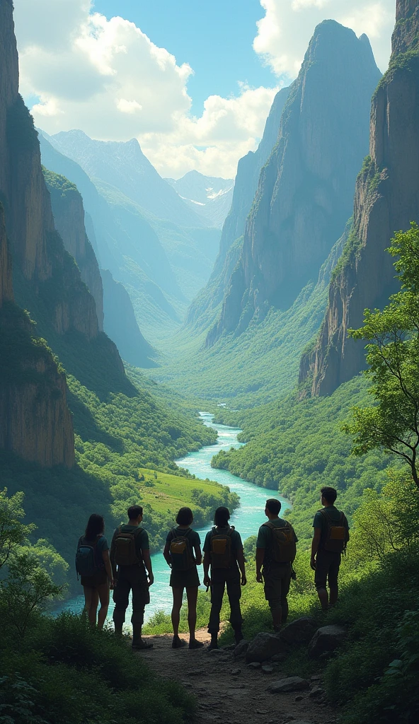 A team of archaeologists discovers a hidden valley