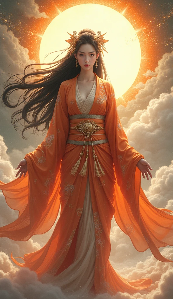 The very beautiful goddess Amaterasu, whole body