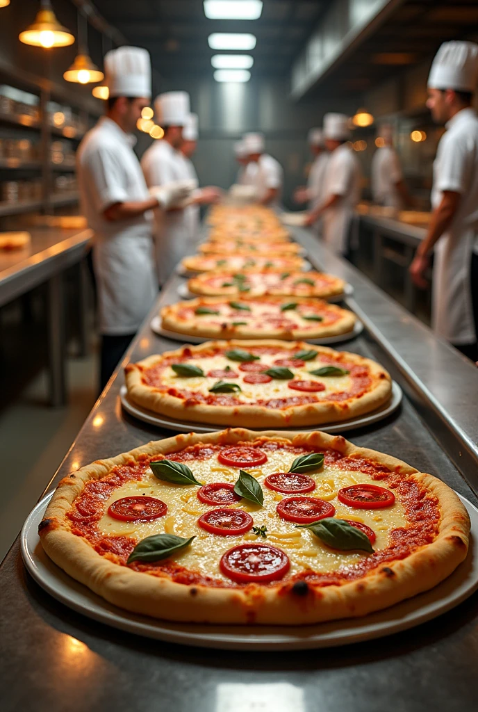 Production plant of a pizzeria