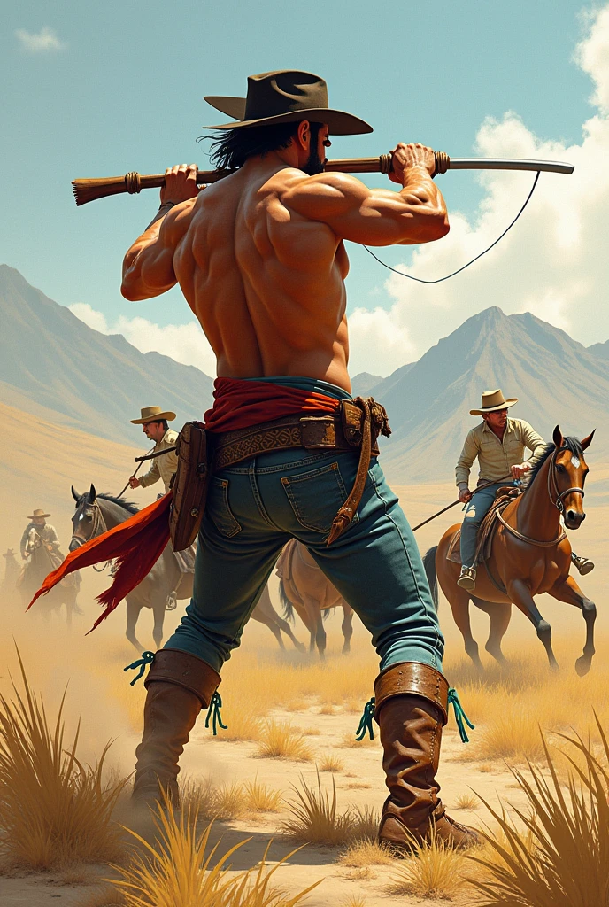 Martin Fierro fighting animated drawing