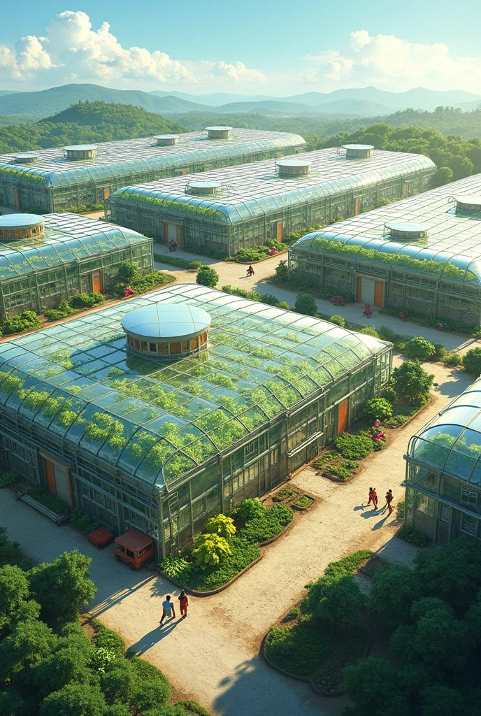 Multifunctional greenhouses for crops and livestock
