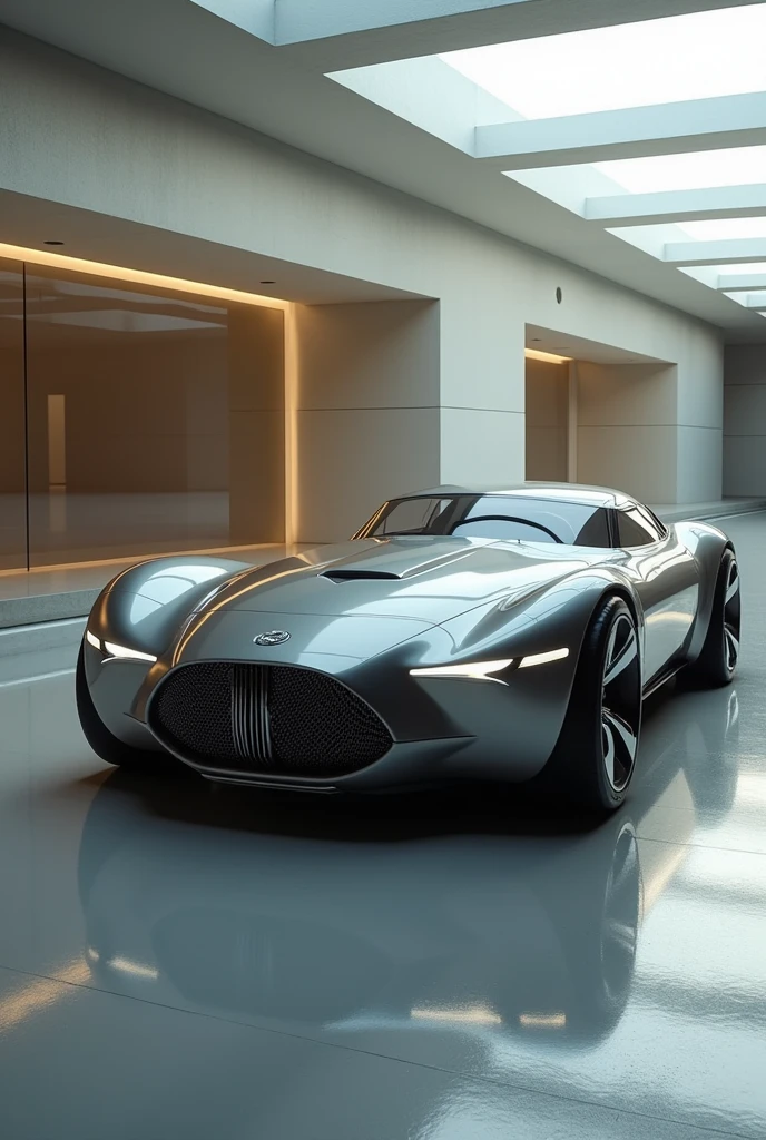 A design of a never-existing car that mixes the old with the modern for a brand to create