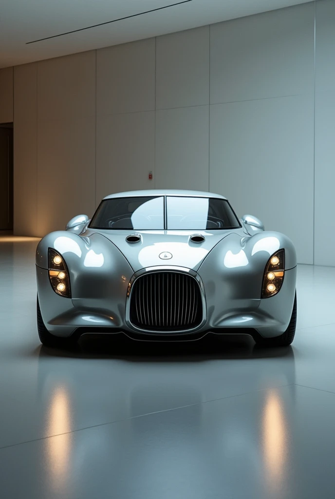 A design of a never-existing car that mixes the old with the modern for a brand to create