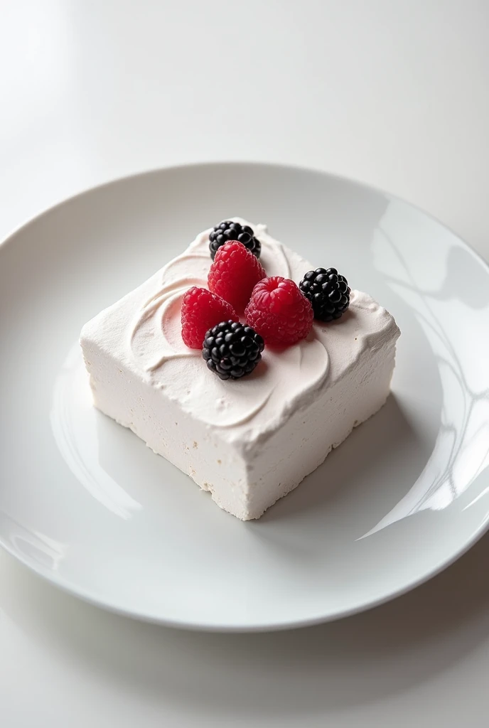 Square shaped pavlova 