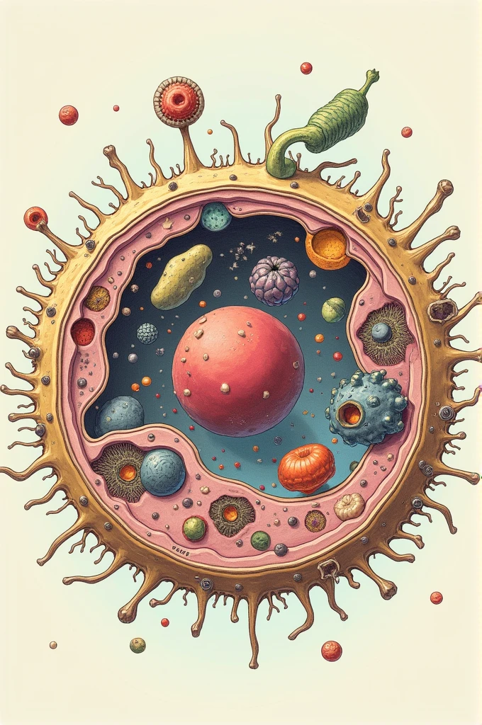 Generate an image of a eukaryotic cell Biology
