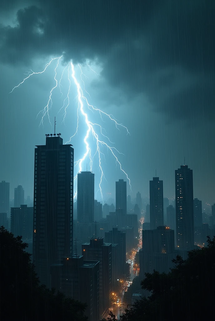 thunder storm karachi building picture
