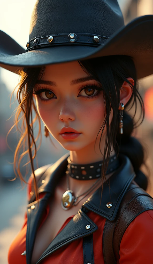 (Very detailed CG ユニティ 8k 壁紙),(masterpiece), (Highest quality), (Very detailed), (Best illustrations),(Best Shadow), Cowboy Shot, (Sharp eyeliner, eye shadow, Detailed eyes:1), Urban Background, ,break , (Star 15 School:1.2), hair ornaments, ,