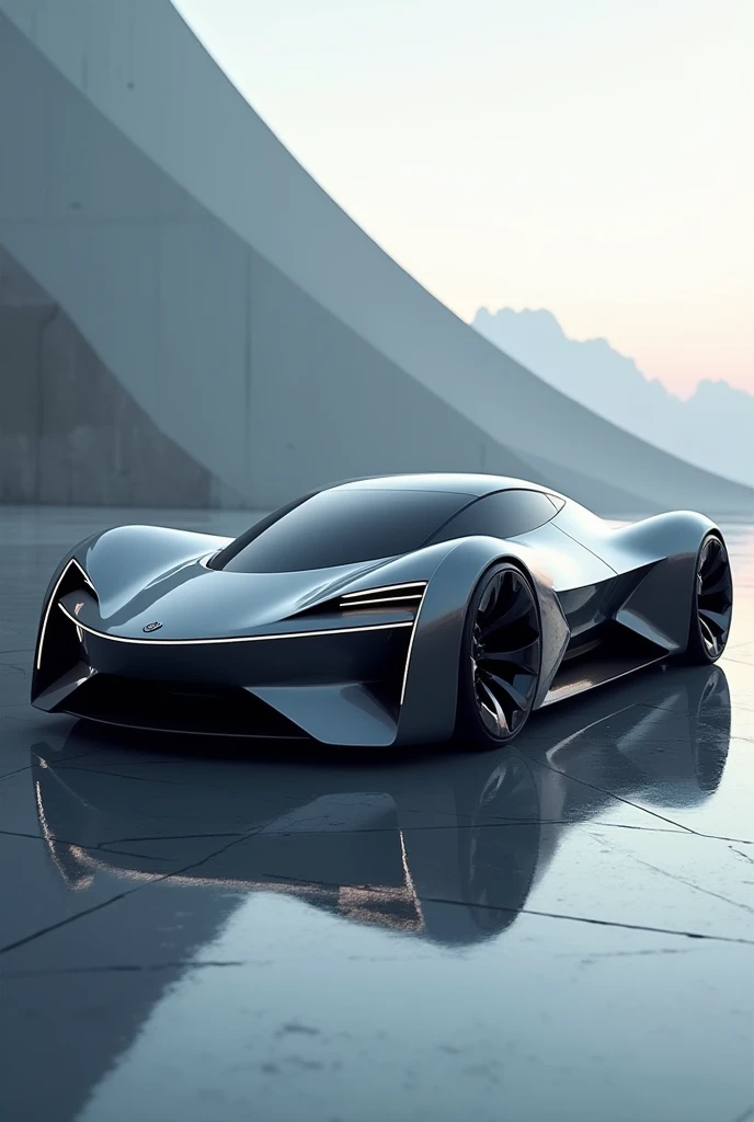 A design of a never-existing car create the image showing all sides of the car to see the details