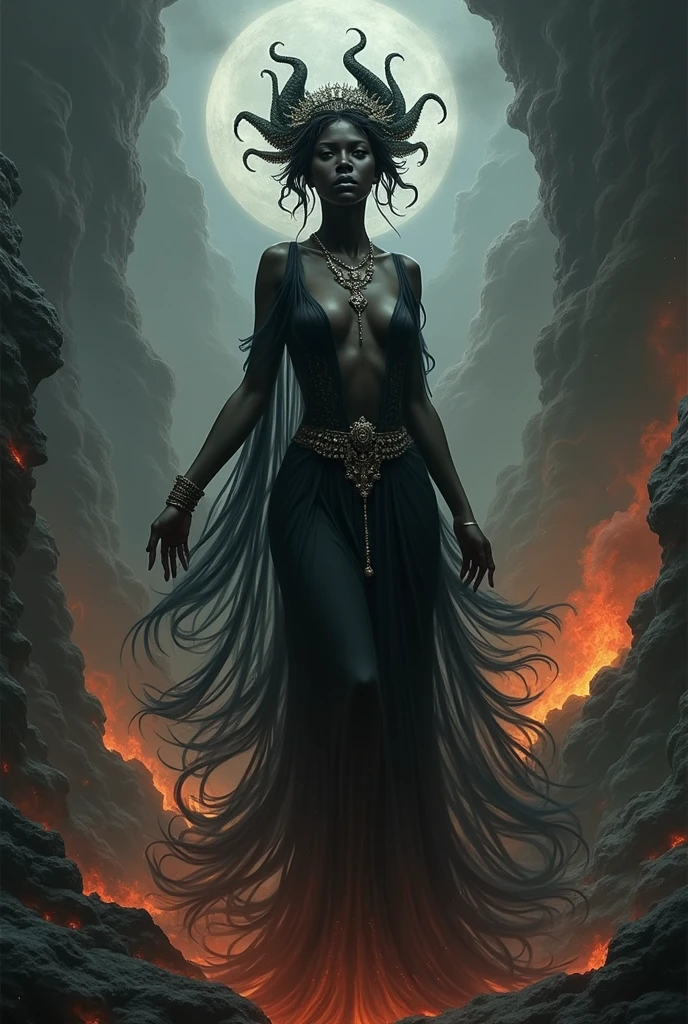 Black Apsara in hell