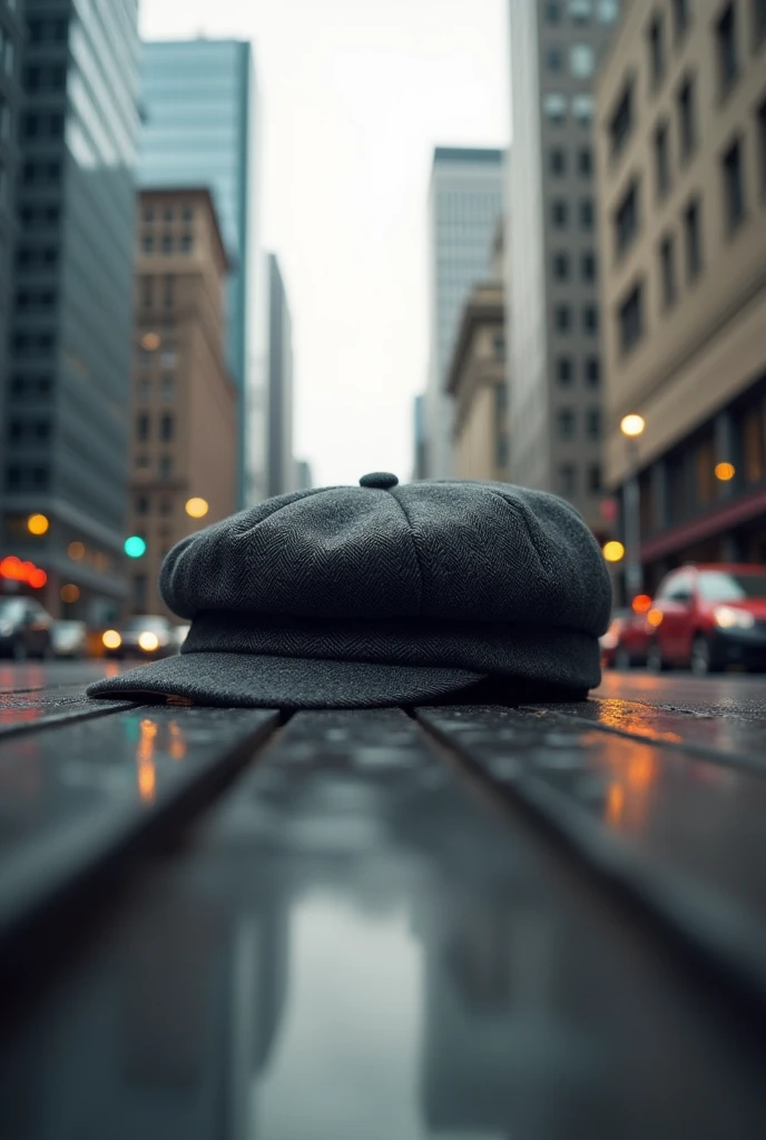 a richardson style cap in the middle of a city

