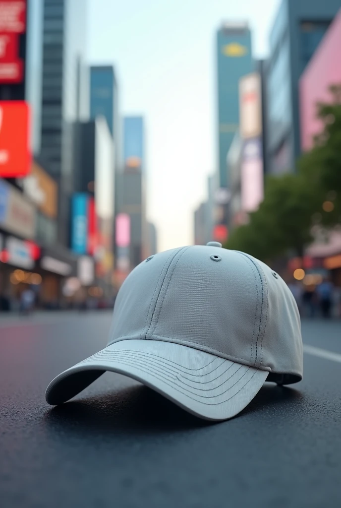 an unbranded cap in the middle of a city for me to put my logo on

