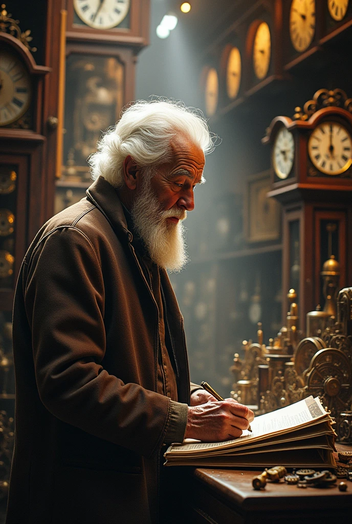The Art of Time”:
In a shop where gears align,  
An old man shared a thought divine,  
"Time is more than ticks and chimes,  
It’s woven in our lives and times."
Each moment’s thread, both small and grand,  
Is crafted by a gentle hand,  
In every tick and every tock,  
Life’s beauty flows from every clock.
So cherish moments, young and old,  
In every story yet untold,  
For time, like art, is truly wise,  
It shapes our hearts and lifts our eyes.