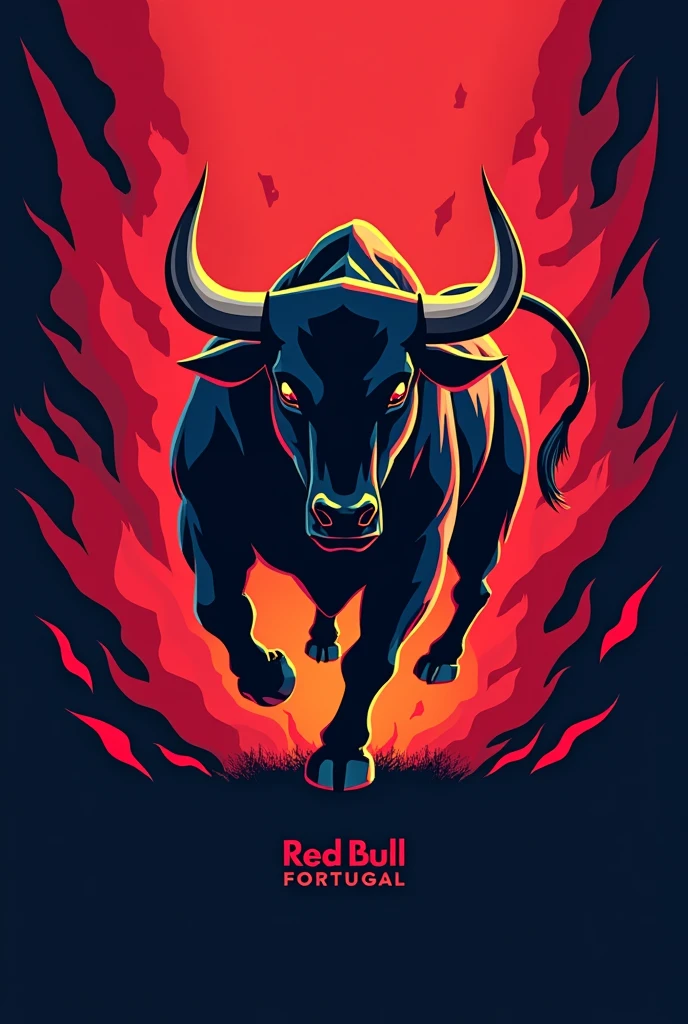 Create a symbol for a football club similar to that of RB Leipzig and Red Bull, written as Red Bull Portugal