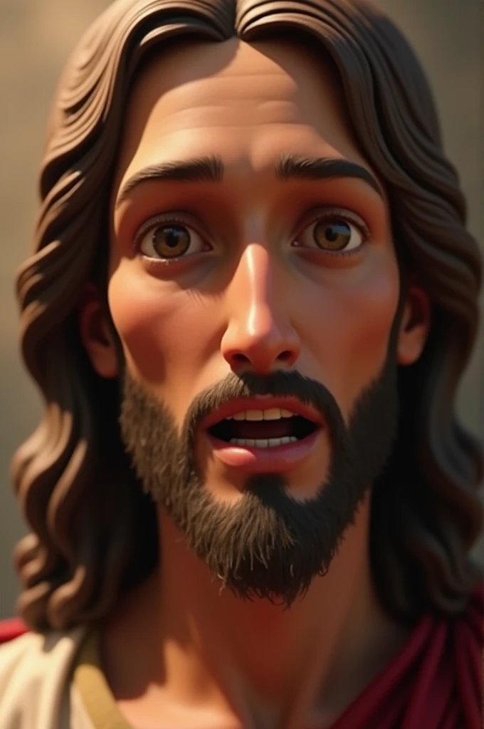 Create a video of Jesus moving his mouth