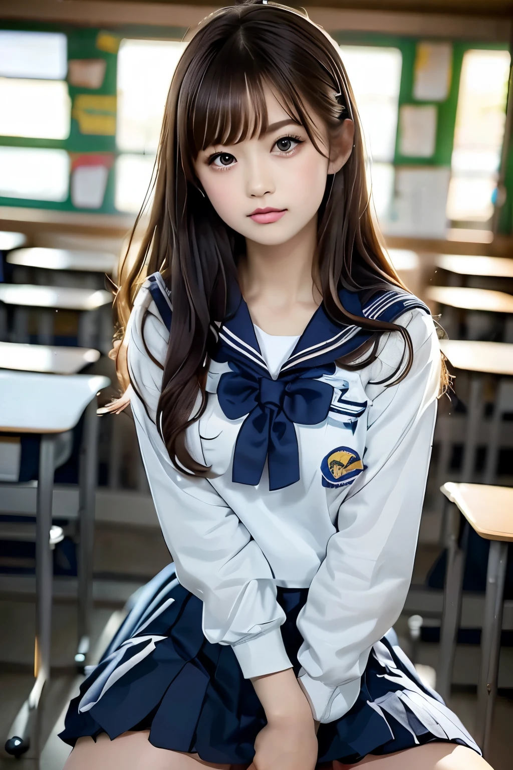 (JK:1.3), (high school girl:1.3), (Sailor suit:1.3), school uniform,