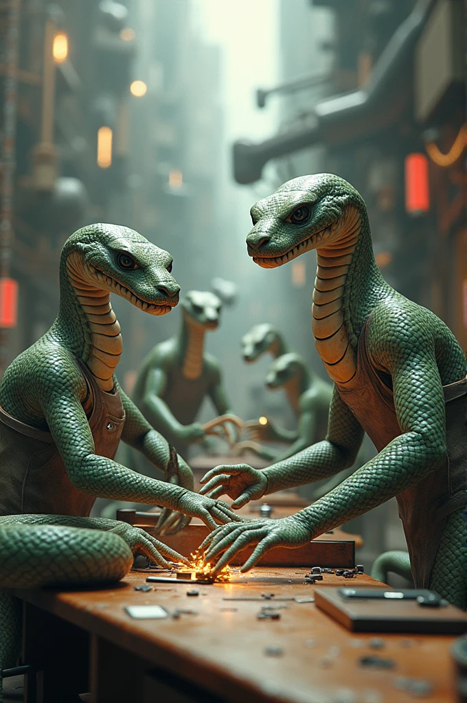 Snakes working