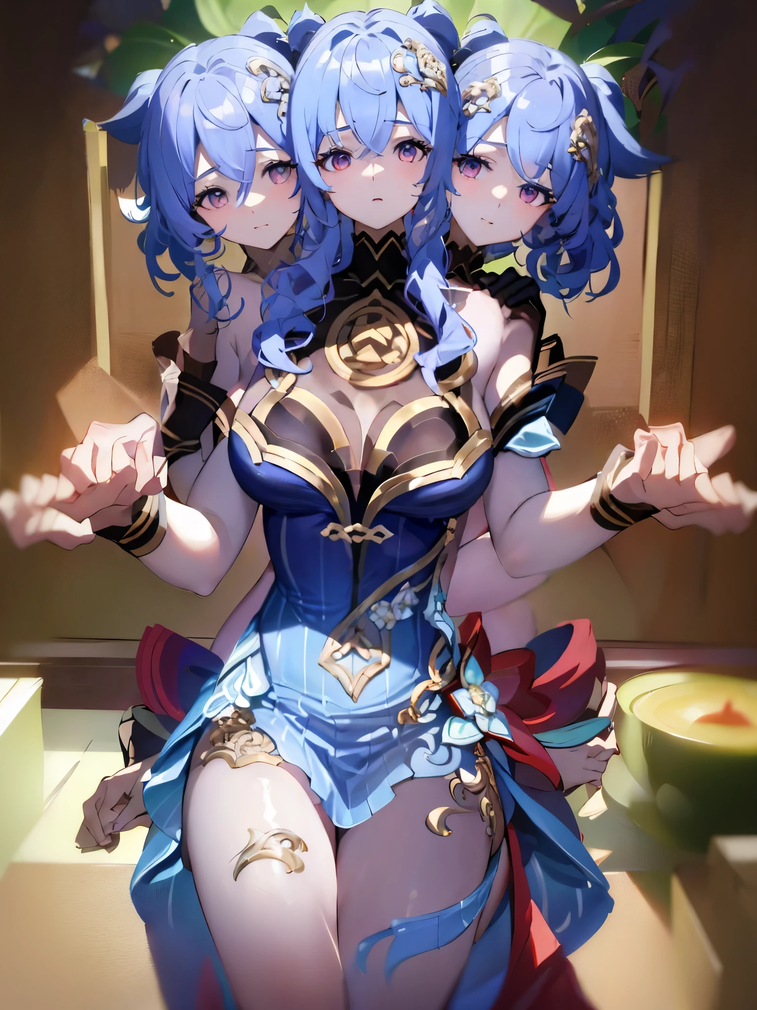 (Masterpiece, best quality), best resolution, (3 heads:1.5), 1 woman,yes, Miko., pink hair, girl fox ears, green eyes, open mouth, drunk, surprising, confused, White oversized t-shirt, Look at yourself in the bathroom mirror...., Close-up photography from a DSLR camera, (8ก, 4K, Masterpiece),(Masterpiece, best quality), best resolution, (3 heads:1.5),Arms separated,arm circle, (Put your hands on your head.....), (lower hand on ankle), (lower hand on leg), Full content in the frame, full body view, (four arms),(Multi-arm),(many hands), รูปร่างเพรียวบาง Masterpiece,best quality,best resolution,1 woman,many heads, upper body, smile, Facing the audience,big breasts,simple background,Beautiful face,Beautiful hair,beautiful eyes,beautiful body,Beautiful hands,conjoined twins