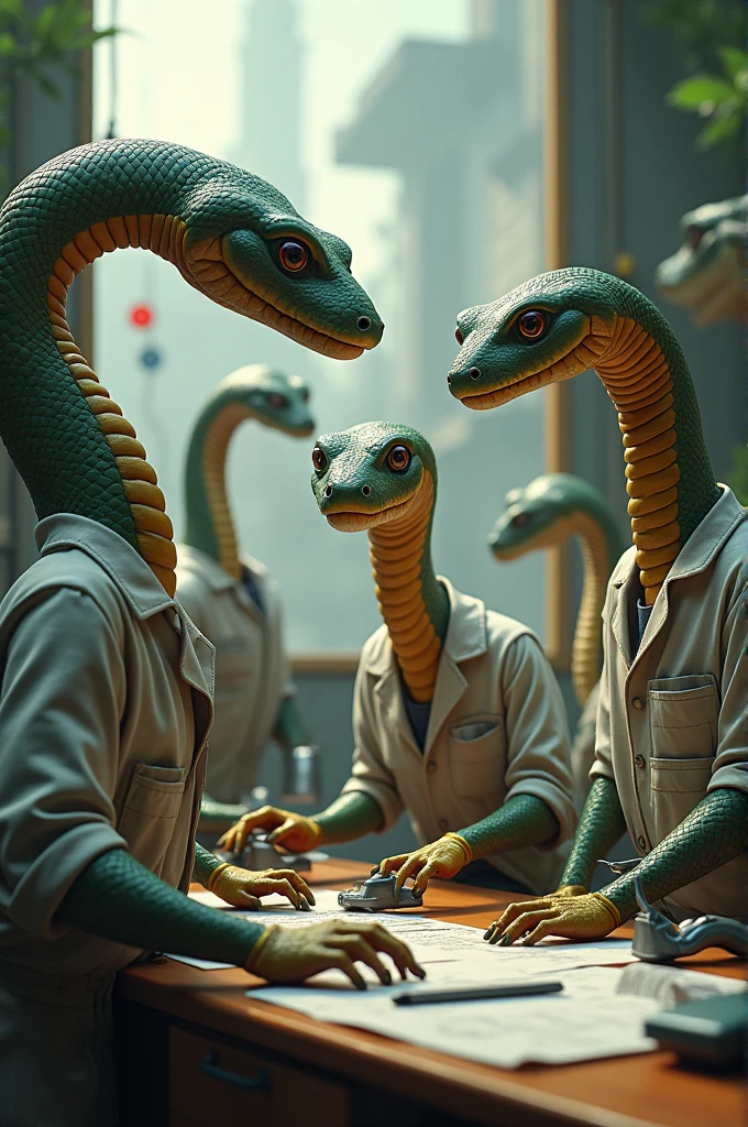 Snakes working 