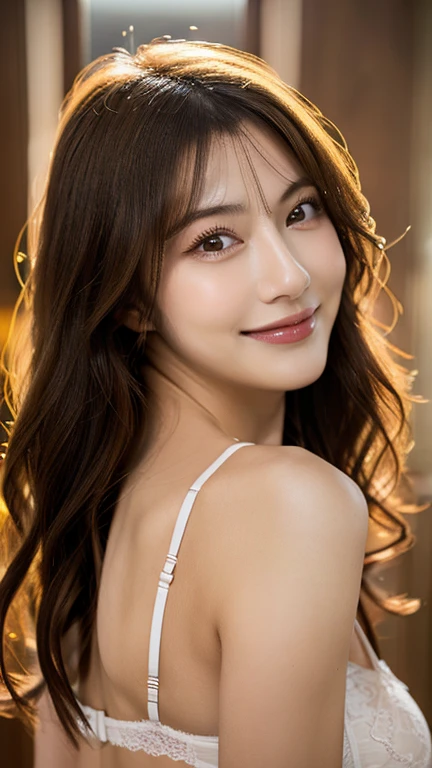 Realistic，（ High resolution：1.3），(Perfect Anatomy) High resolution，8k，1. Woman with perfect body， Highly detailed face and eye，Random Hairstyles，Sexy Lingerie，string， (Beautiful Face)，Age 20，Small breasts 、Random sexy poses，Butt，close ~ eye、smile、No makeup