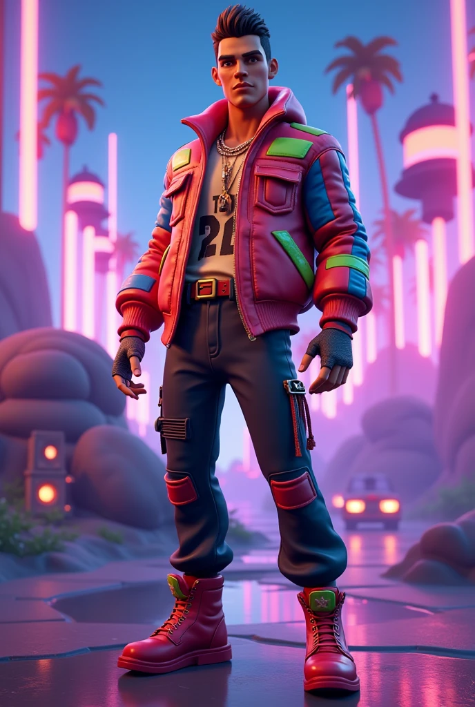 Make me a fortnite skin of micro tdh the Venezuelan singer