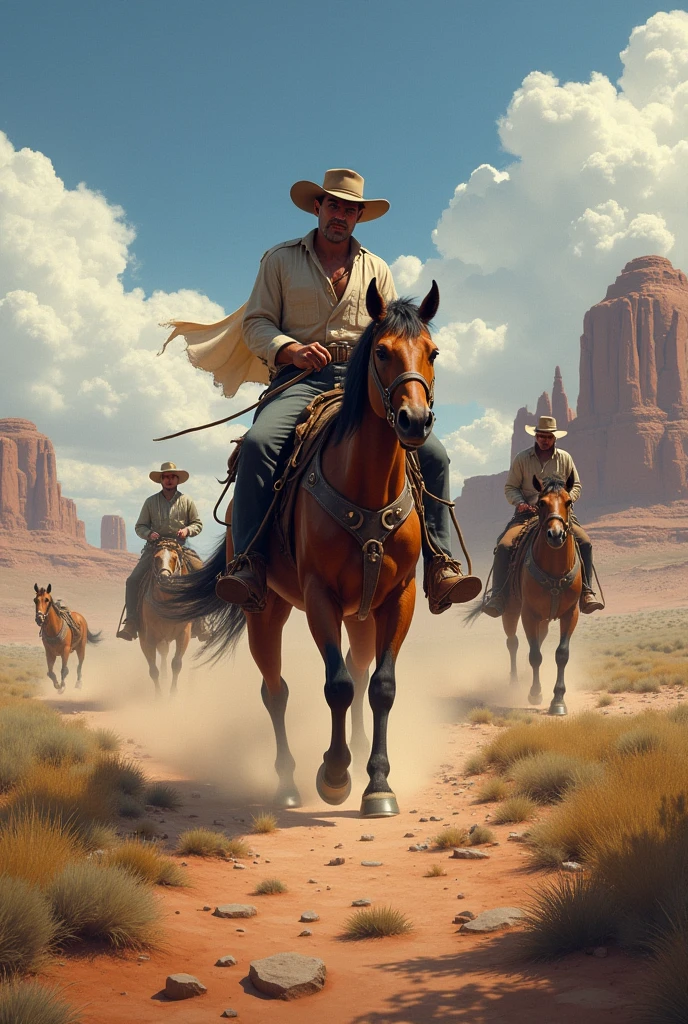 Wild West concept art but with dinosaurs