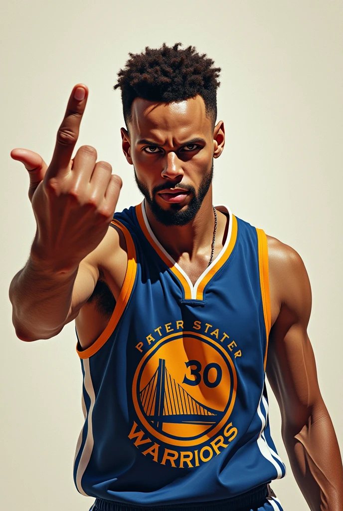 Create steph curry giving the middle finger
