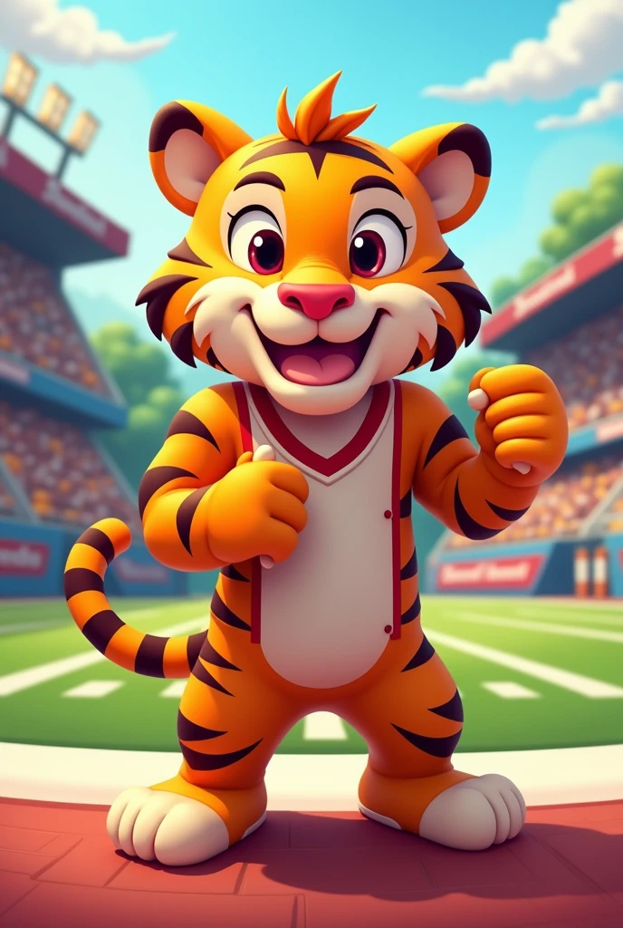 tiger mascot for school games cute