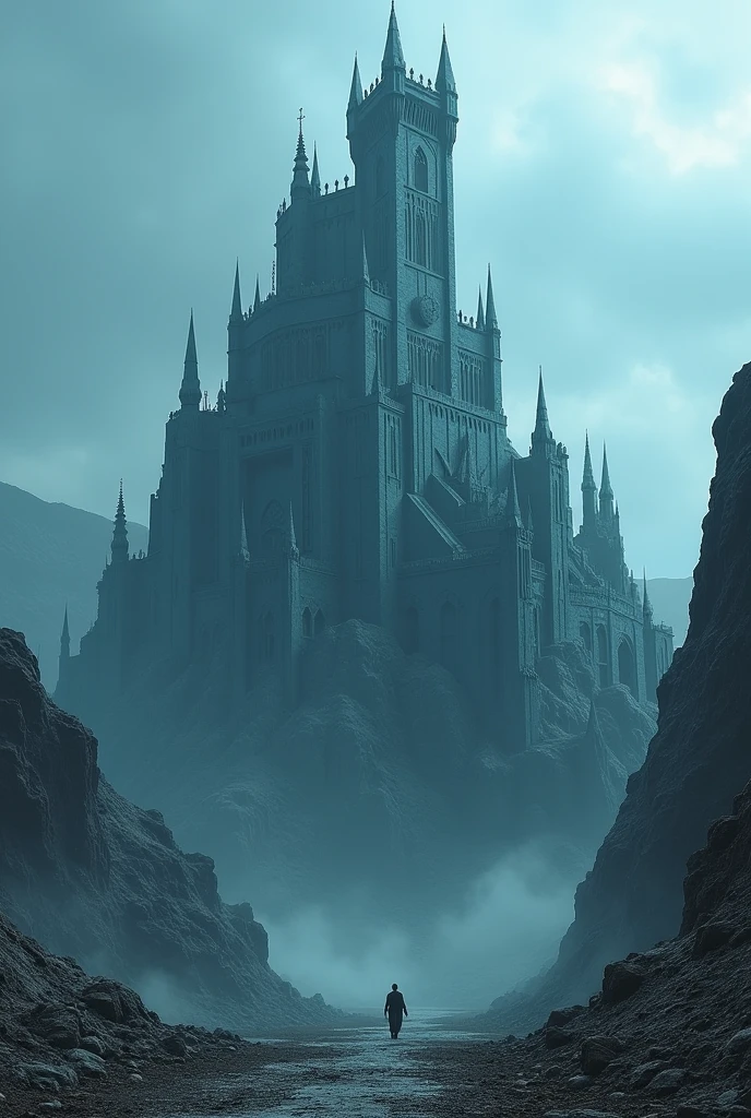 Blue apocoliptic castle 