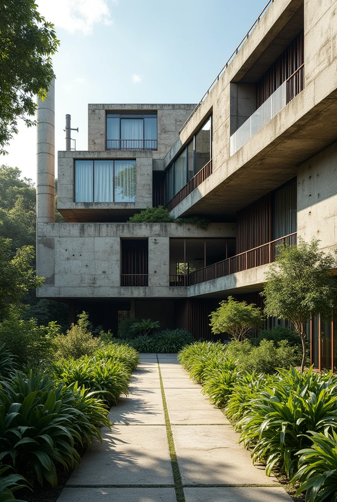 Sesc Pompeia in São Paulo with landscaping by architect Lina Bo Bardi