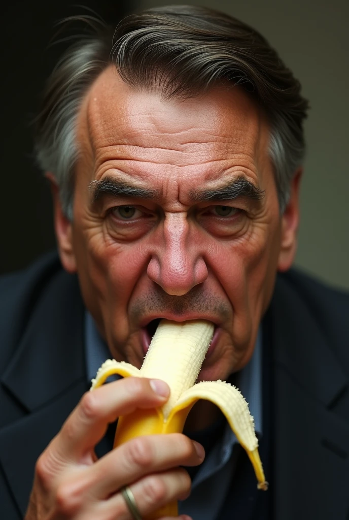 Image of Bolsonaro eating a banana