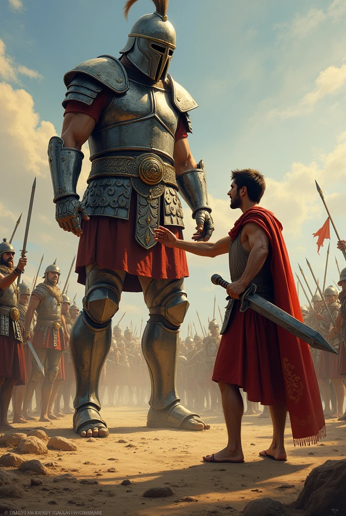 The story of David and Goliath is one of the best known in the Bible., narrated in the book of 1 Samuel, Chapter 17.
In the time of King Saul, the Israelites were at war with the Philistines. The armies of the two peoples were camped on opposite sides of a valley.. Among the Philistines, there was a giant warrior named Goliath, which was about three meters tall. He wore heavy armor and carried a huge spear.. each and every day, Goliath challenged the Israelites, provocando-os a enviar um guerreiro para lutar contra him em combate singular. however, none of the Israelite soldiers had the courage to face him.
Davi, a young shepherd, was the youngest son of Jesse. His three older brothers were in Saul's army.. Certo dia, Davi foi enviado por seu pai ao campo de batalha para levar comida a seus irmãos e saber como hims estavam. when it arrived, heard Goliath's challenge and was outraged to see that no one had the courage to face him. Davi, confident in God's protection, volunteered to fight the giant.
Saul, initially reluctant, ended up allowing David to face Goliath. The king tried to dress David in his own armor, but the young man, sem estar acostumado com aquhim equipamento pesado, decided to fight with just his sling and some smooth stones he picked up from a stream.
on battlefield, Goliath laughed and despised David, considering it just a . however, David was not intimidated. He told Goliath that, although the giant came armed with sword and spear, him, Davi, came in the name of the Lord of hosts, the God of Israel.
David put a stone in his sling and threw it accurately. The stone hit Goliath in the forehead, fazendo com que him caísse ao chão, dead. David ran to the giant's body, took Goliath's sword and used it to behead him.
David's victory over Goliath made a huge impact. The Philistines, when they see their champion defeated, fled in despair, and the Israelites pursued them, winning the battle