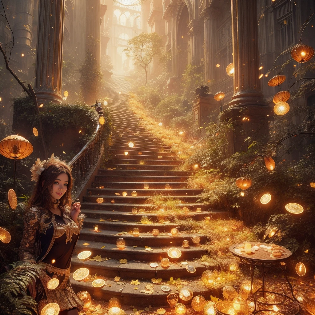 8k, masterpiece, RAW photo, best quality, photorealistic, extremely detailed CG unity 8k wallpaper, Depth of field, Cinematic Light, Lens Flare, Ray tracing, (extremely beautiful face, beautiful lips, beautiful eyes), intricate detail face, ((ultra detailed skin)) 1girl, in the dark, deep shadow, pretty asian girl, 1 girl, (very slim slender fit-muscled body:1.3), ((looking at viewer)),(big smile:1.3), (short skirt ), (white mini skirt ), (mini skirt ), pantyhose, clear eyes, walking , front shot, (pale skin), (big eyes), face forward, ((big shirt)), (brown hairs), (looking at viewer:1.3) very slim, medium breasts, (camel toe), thick thighs, laced stockings, sunny, landscape, cheerleading clothes