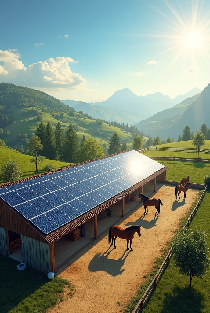 Solar electricity for stables