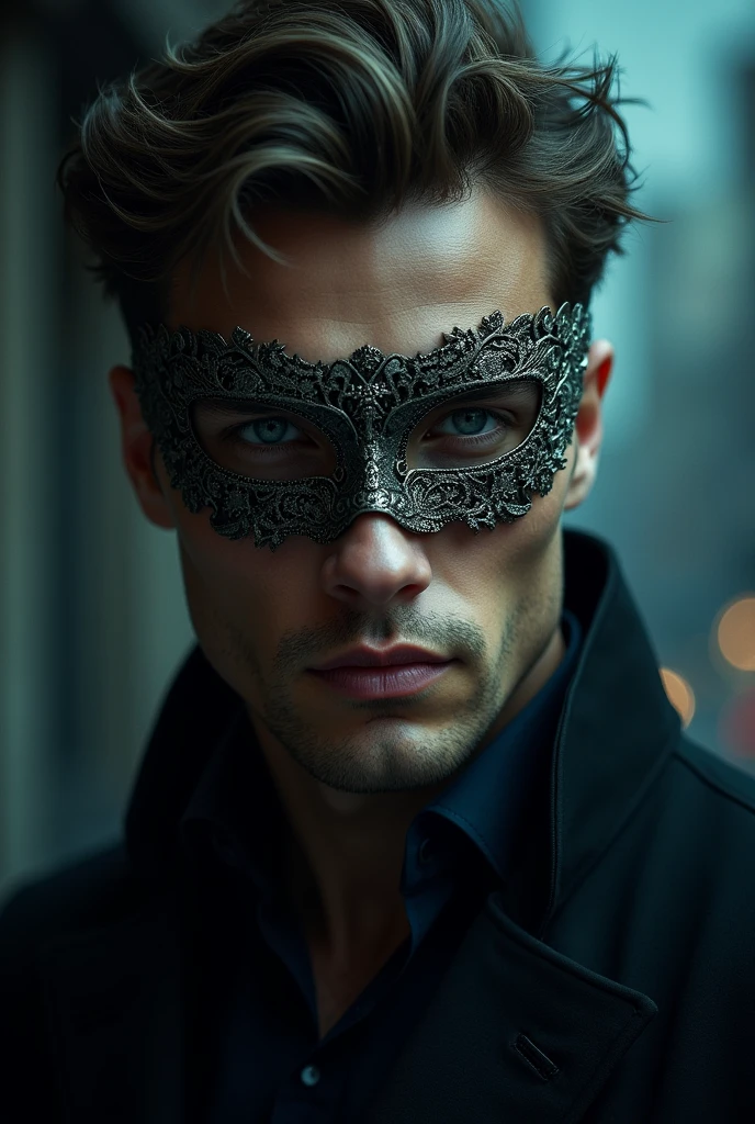 handsome man in a mask