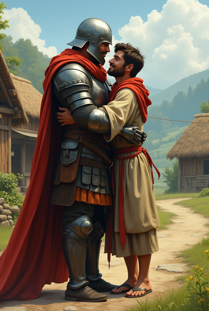 Spawns a Warrior and a male villager hugging each other walking 

